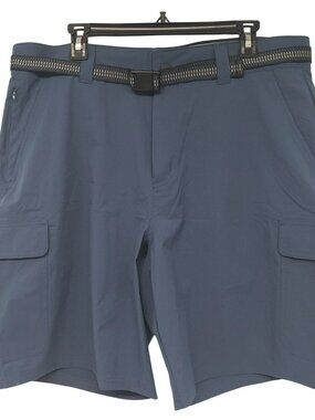 Orvis Belted Tech Cargo Shorts Mens 36 Insignia Blue Camping Hiking Outdoor